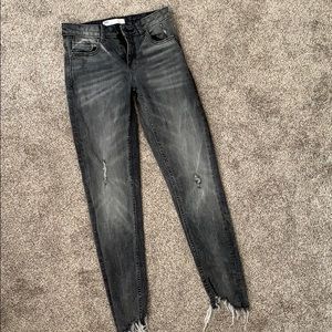 Grey faded skinny jeans